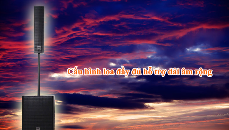 Cấu hình loa column Neko COX405 kèm SUB COX15S đầy đủ hỗ trợ dải âm rộng